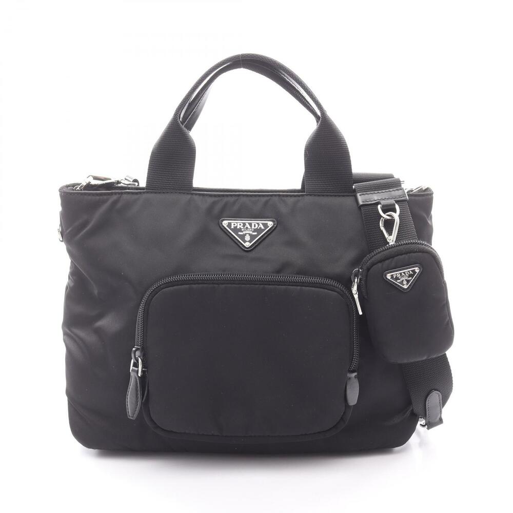 Prada black Nylon shoulder bag removable pouch
